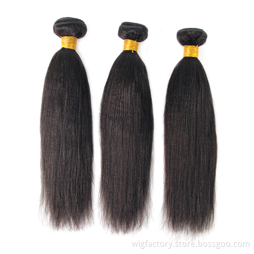 Yaki straight hair bundles100% Human Hair Weave Bundles,human hair extension bundles with closure,Brazilian Hair bundles of hu